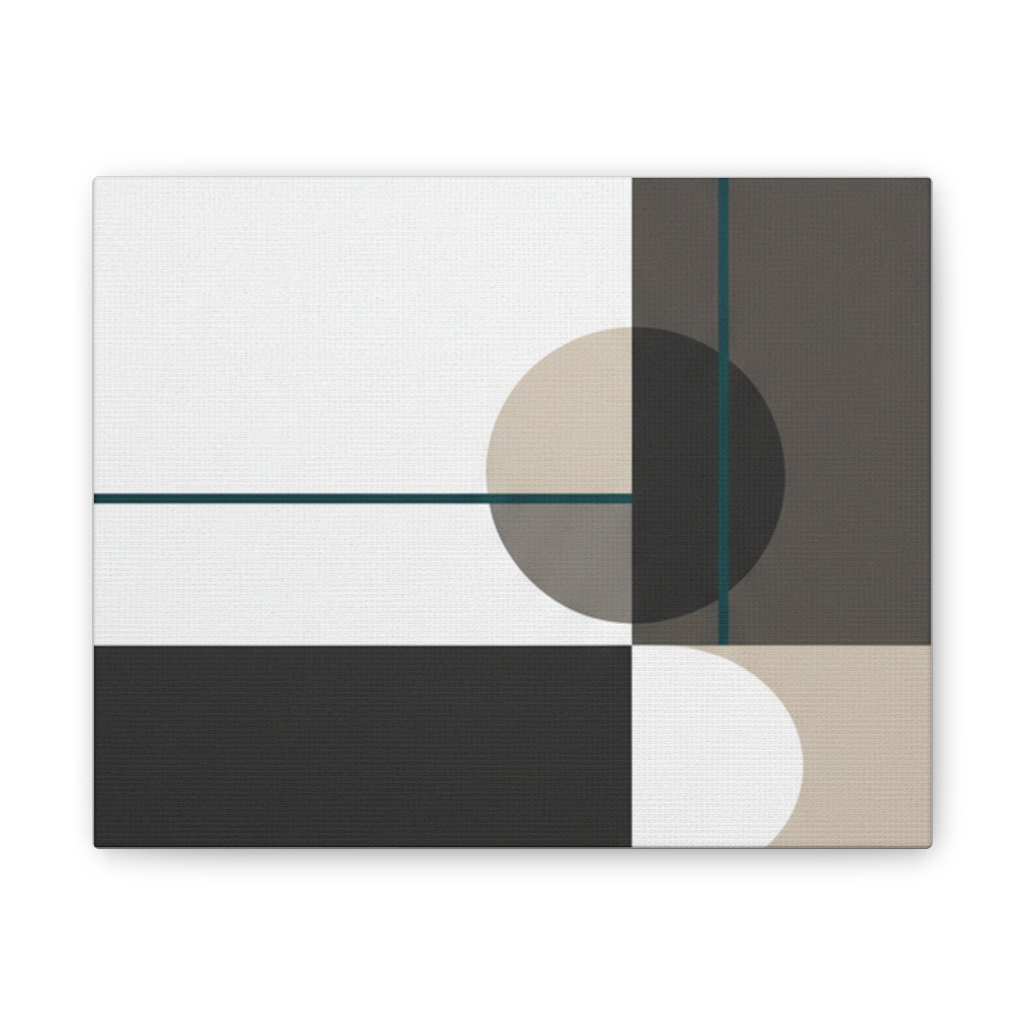 Minimalist Geometric Canvas Art — Modern Abstract Circle & Line Wall Decor
