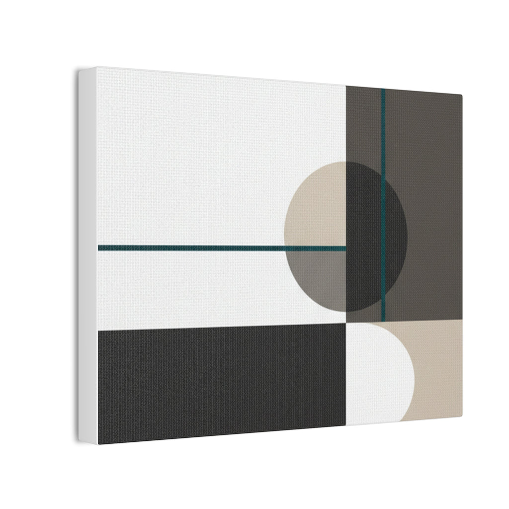 Minimalist Geometric Canvas Art — Modern Abstract Circle & Line Wall Decor