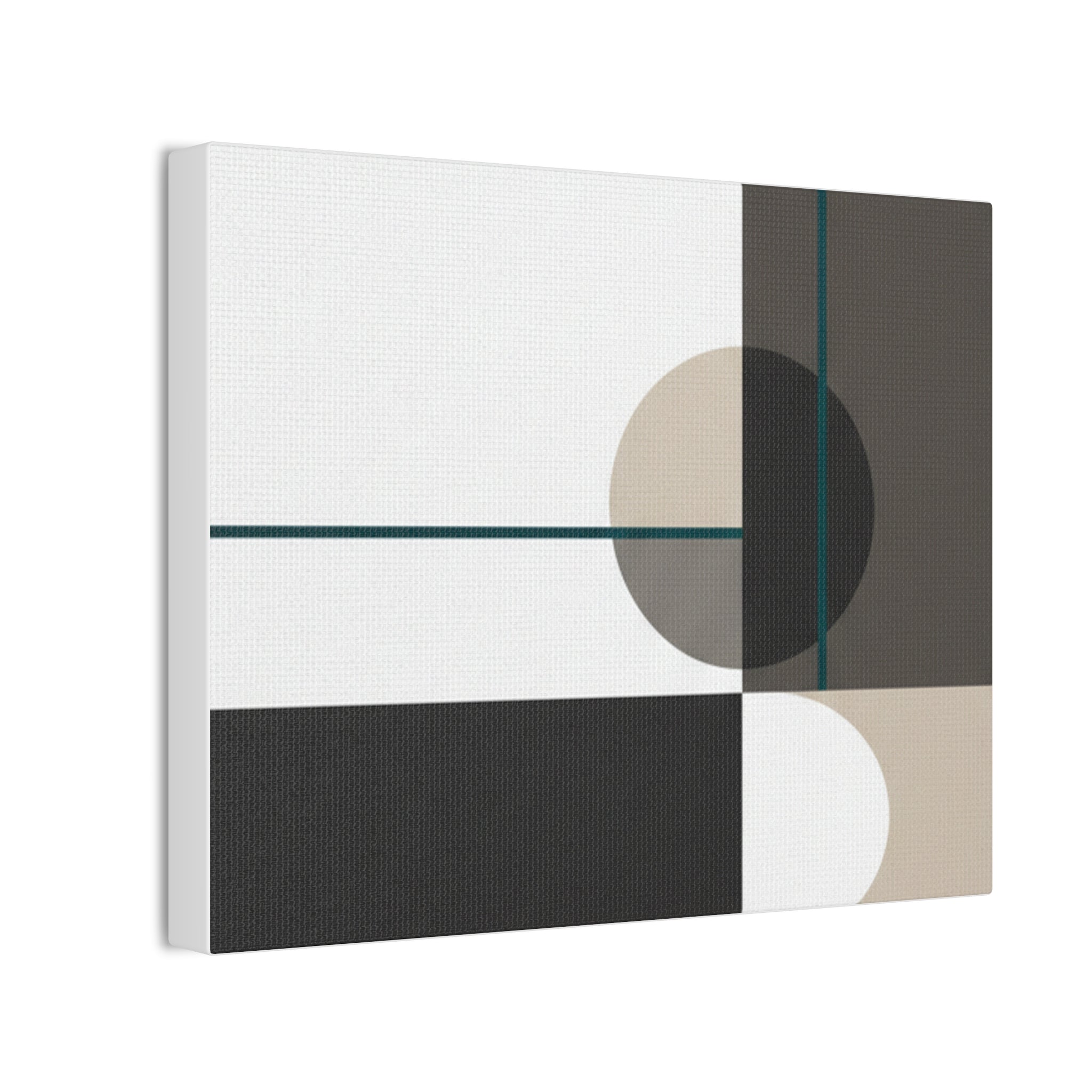 Minimalist Geometric Canvas Art — Modern Abstract Circle & Line Wall Decor