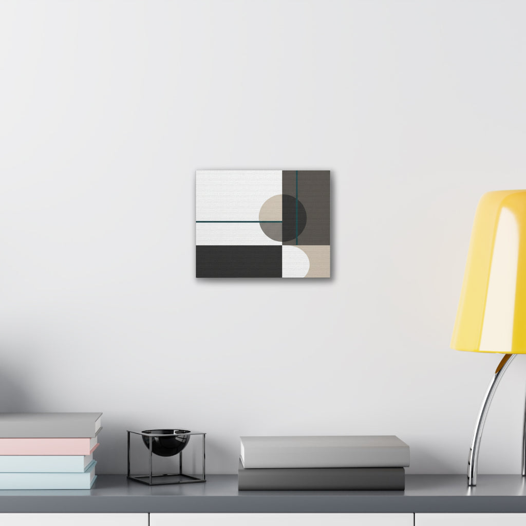 Minimalist Geometric Canvas Art — Modern Abstract Circle & Line Wall Decor